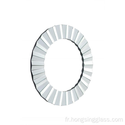 Miroir suspendu en forme de forme ronde tridimensionnelle